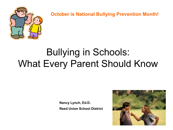 bullying in schools what every parent should know