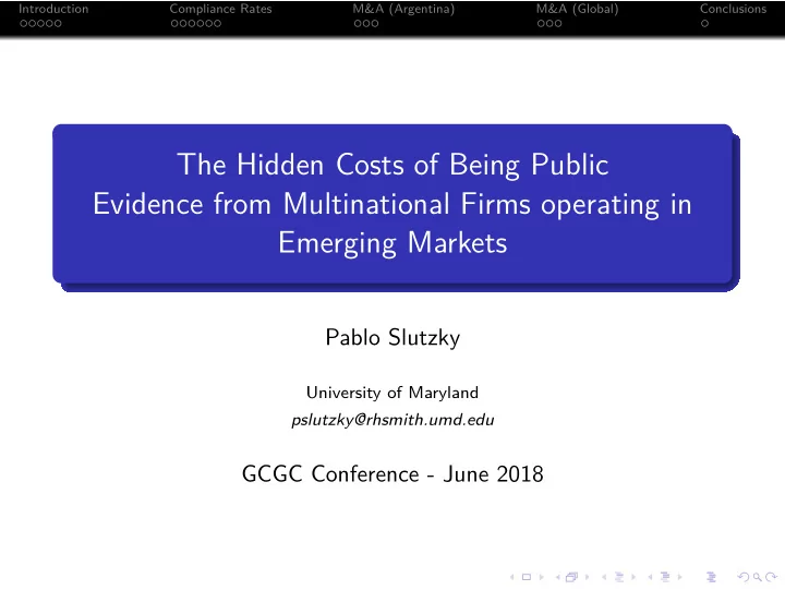 the hidden costs of being public evidence from