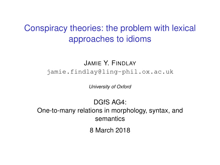 conspiracy theories the problem with lexical approaches