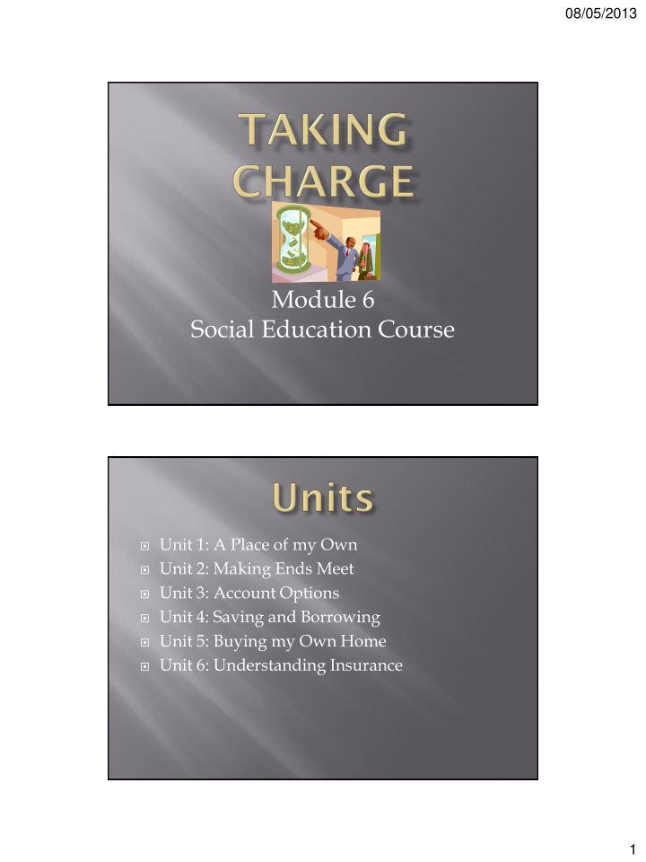 module 6 social education course