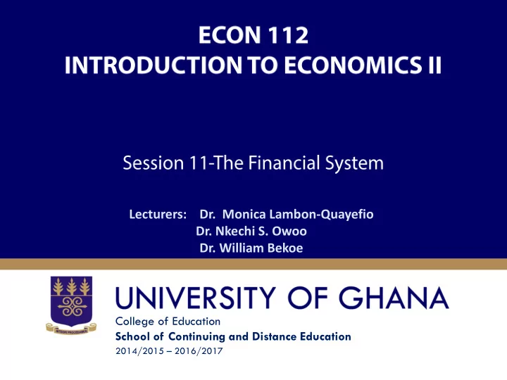 lecturers dr monica lambon quayefio dr nkechi s owoo dr