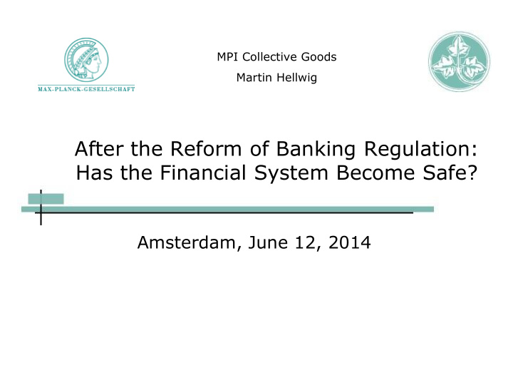 after the reform of banking regulation