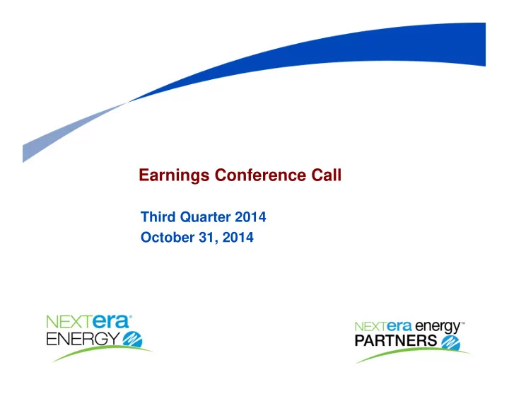 earnings conference call