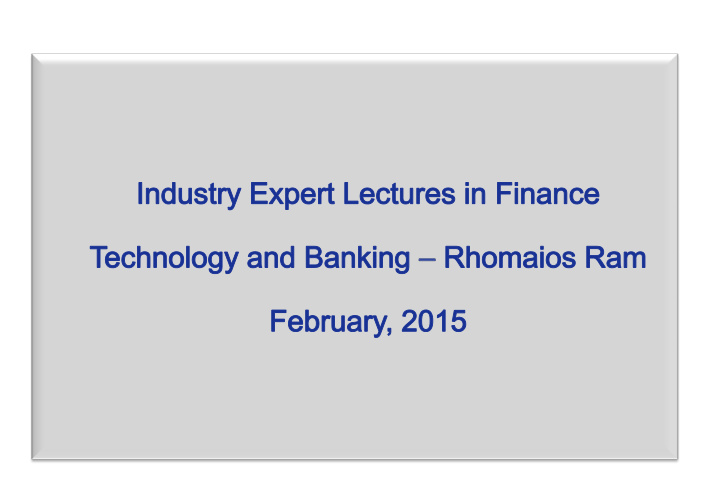 finance technology and the lessons for business