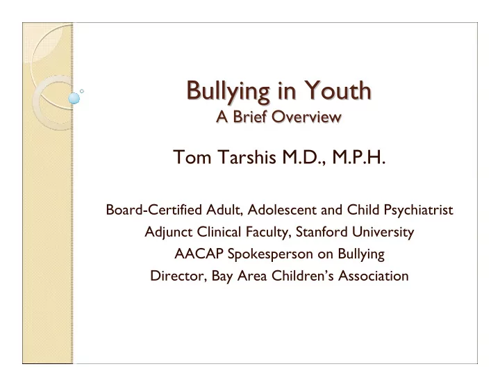bullying in youth bullying in youth