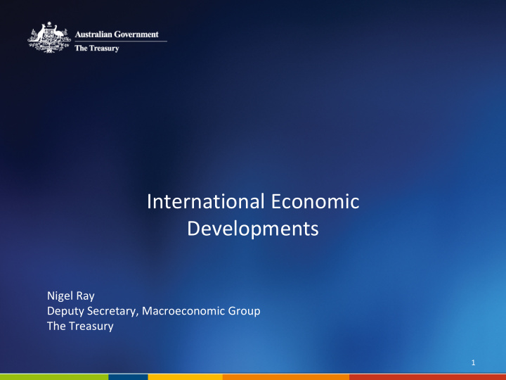 international economic developments