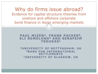 Why do firms issue abroad?  Evidence for capital structure theories from  onshore and offshore