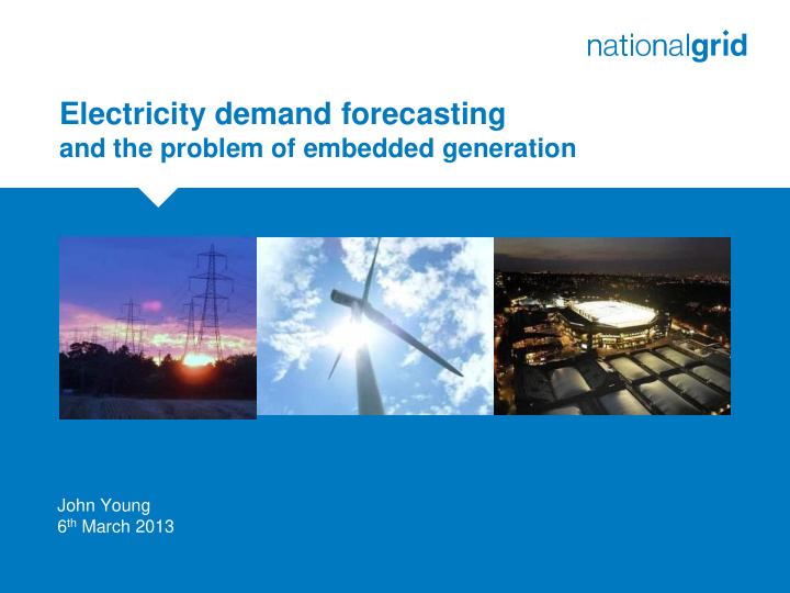 electricity demand forecasting