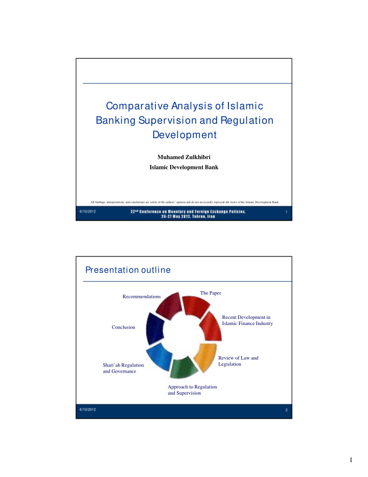 comparative analysis of islamic banking supervision and