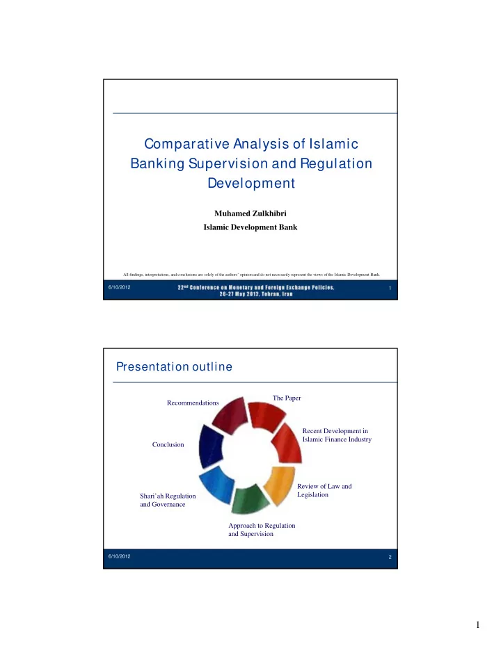 comparative analysis of islamic banking supervision and