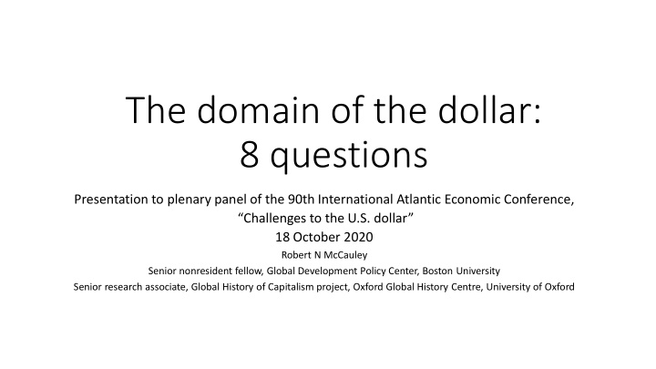 the domain of the dollar 8 questions