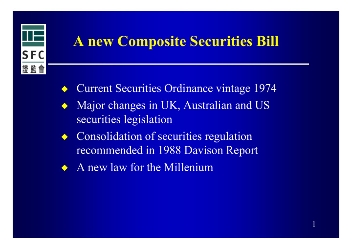 a new composite securities bill