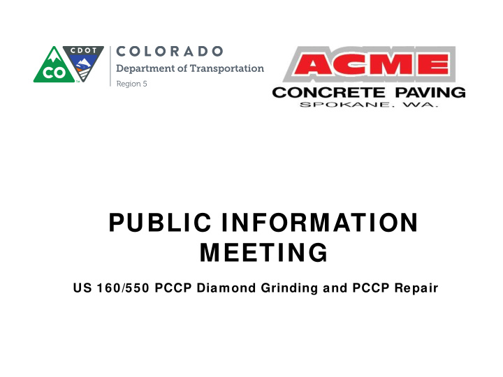 public information meeting