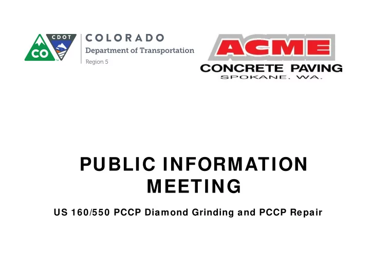 public information meeting