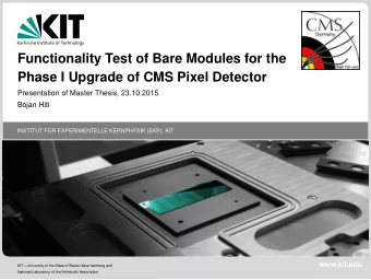Functionality Test of Bare Modules for the  Phase I Upgrade of CMS Pixel Detector  Presentation of
