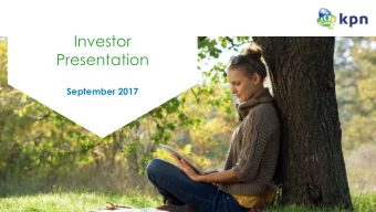 Investor  Presentation  September 2017  Contents  1  Strategy  2  Performance  3  Appendix