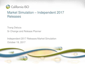 Releases  Trang Deluca  Sr Change and Release Planner  Independent 2017 Releases Market Simulation