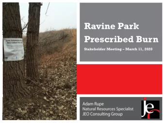 Prescribed Burn Stakeholder Meeting  March 11, 2020  Meeting Agenda          CRP