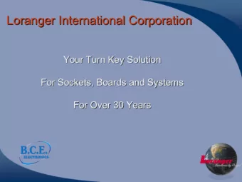 Loranger Socket Families  Socket Families  Loranger  Over 3,000 Socket Designs -  - 0.25mm and