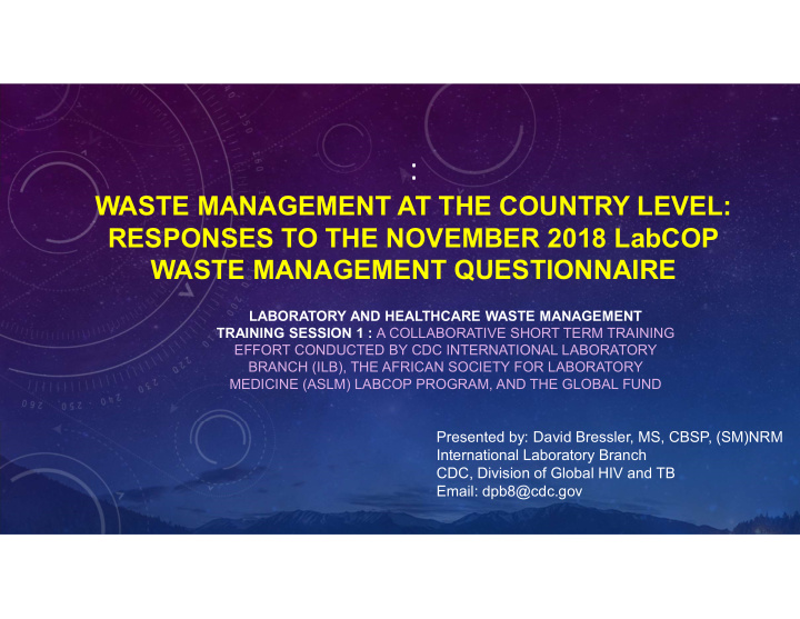 waste management at the country level responses to the