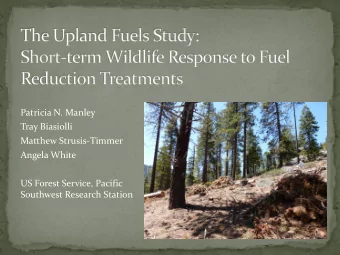 Patricia N. Manley  Tray Biasiolli  Matthew Strusis-Timmer  Angela White  US Forest Service,