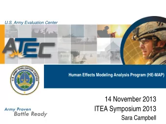 14 November 2013  ITEA Symposium 2013  Sara Campbell  Agenda   DoD Policy   Background