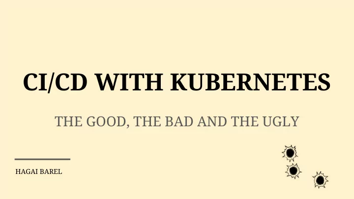 ci cd with kubernetes