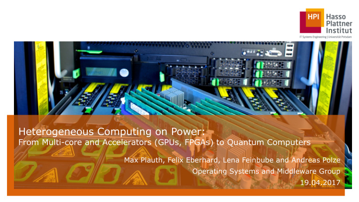 heterogeneous computing on power