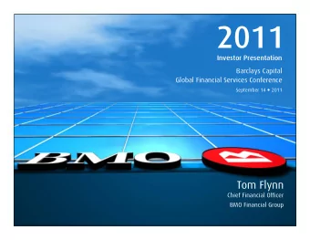 2011  Investor Presentation  Barclays Capital  Global Financial Services Conference September 14