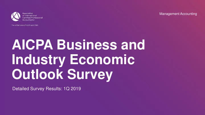 industry economic outlook survey