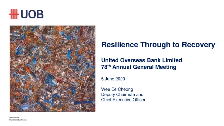 resilience through to recovery