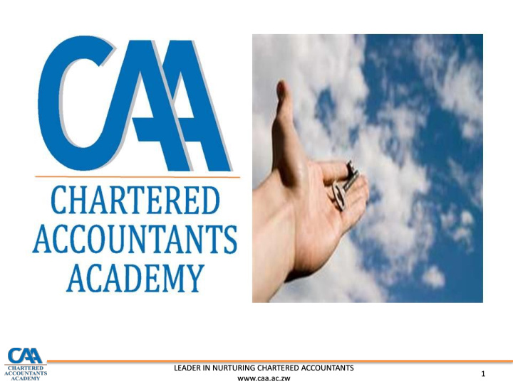 leader in nurturing chartered accountants 1 caa ac zw