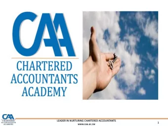 LEADER IN NURTURING CHARTERED ACCOUNTANTS  1  www.caa.ac.zw  UNISA SUPPLEMENTARY  PREPARATION