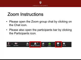 Zoom Instructions   Please open the Zoom group chat by clicking on  the Chat icon.   Please