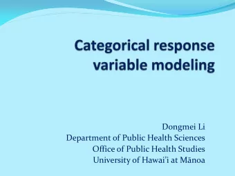 1  Outline  Chi-square test  Logistic regression  2  Chi-square test  3  Chi-Square Test -