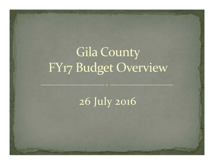26 july 2016 simplified the budget process integrated a