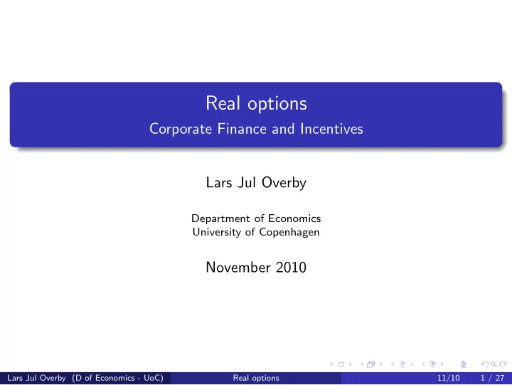 real options