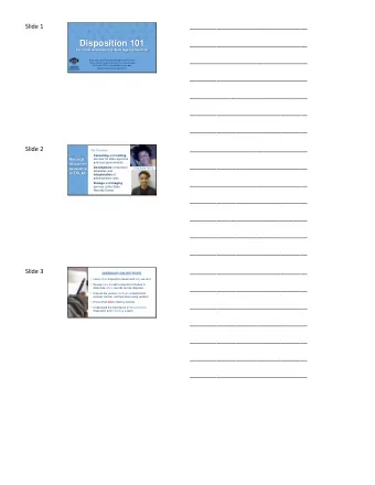 Disposition 101  ___________________________________  For Local Government &amp; State Agency