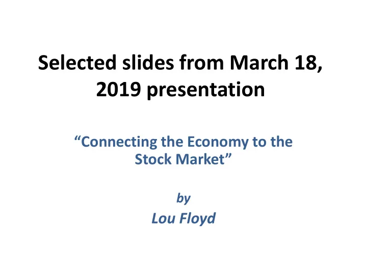 2019 presentation