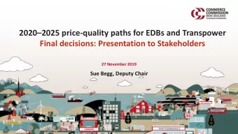 Final decisions: Presentation to Stakeholders  27 November 2019  Sue Begg, Deputy Chair  WIFI