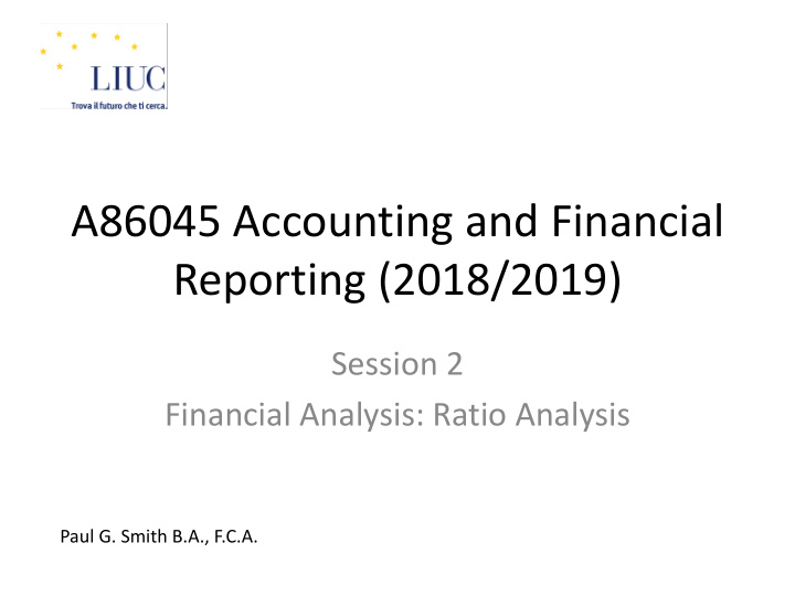 a86045 accounting and financial reporting 2018 2019