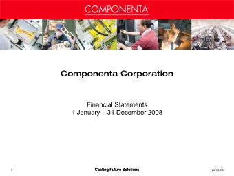 Componenta Corporation  Financial Statements  1 January   31 December 2008