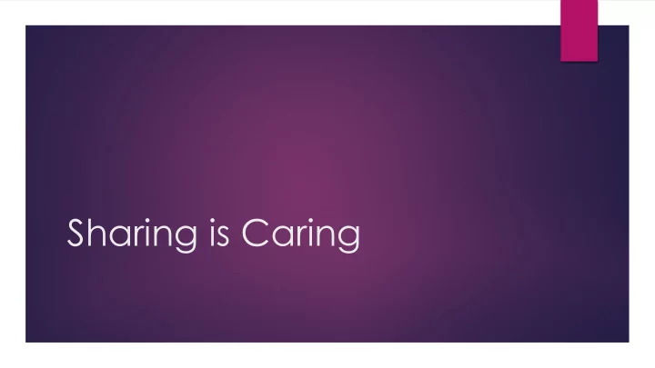 sharing is caring capitalization
