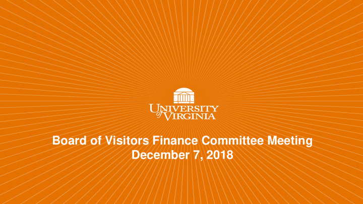 board of visitors finance committee meeting december 7