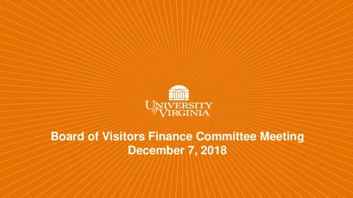 board of visitors finance committee meeting december 7