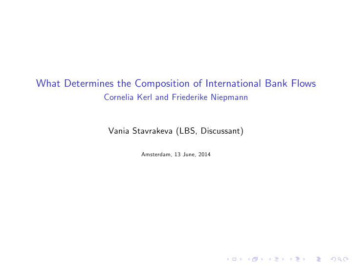 what determines the composition of international bank