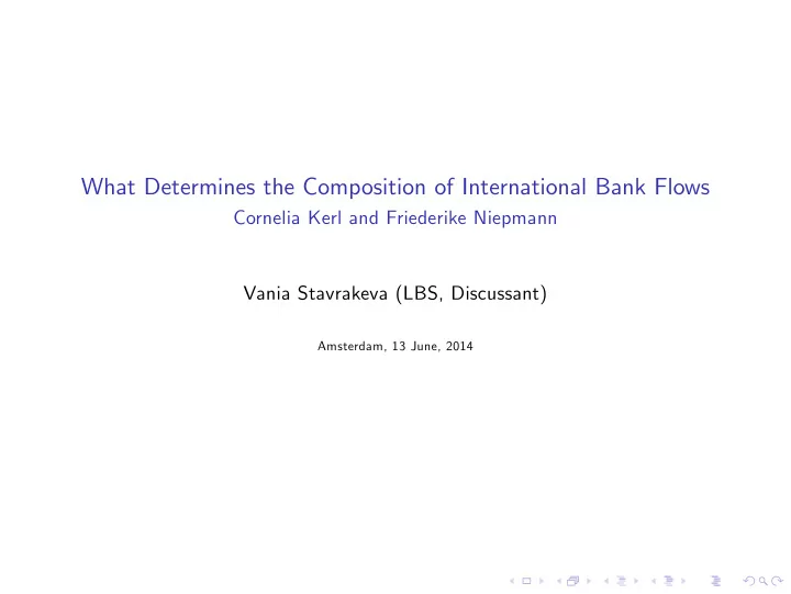 what determines the composition of international bank