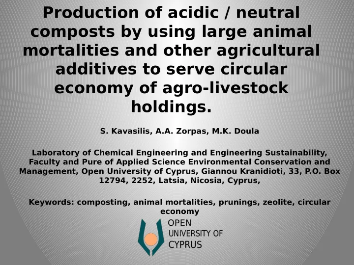 production of acidic neutral composts by using large