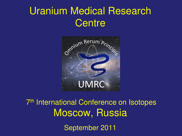 uranium medical research centre
