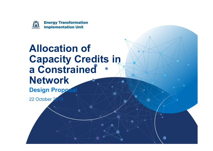 allocation of capacity credits in a constrained network